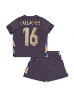 England Conor Gallagher #16 Auswärts Trikotsatz für Kinder EM 2024 Kurzarm (+ Kurze Hosen)